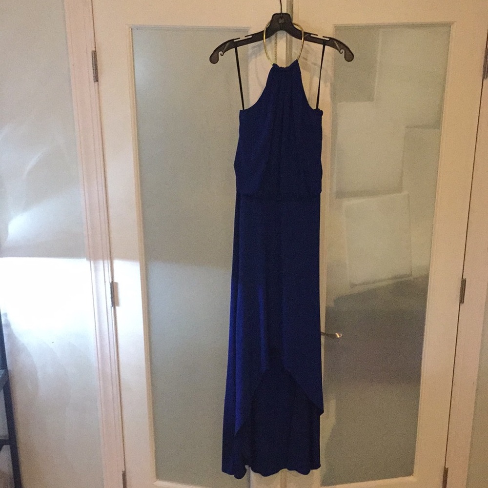 Laundry Safire blue high low evening gown
